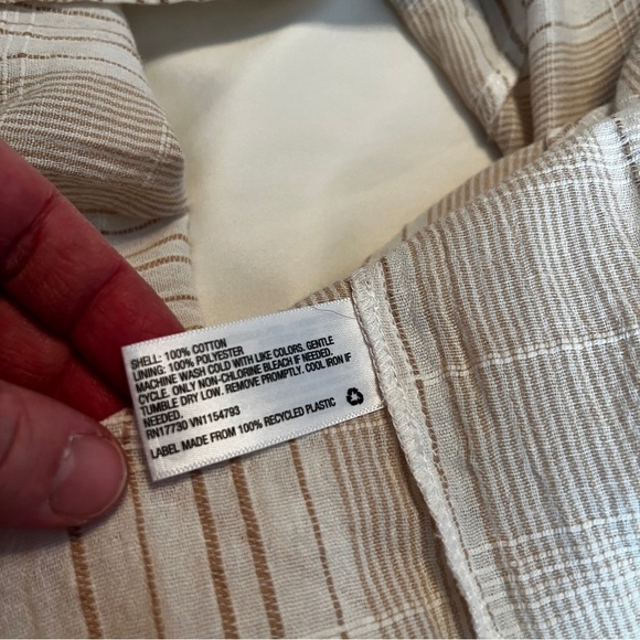 Women's Boho Gold & Tan Maxi Dress Braided Spaghetti Straps 100% Cotton - Picture 9 of 10